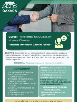 Curso: Transforma las Quejas en Nuevos Clientes – Impacto inmediato, clientes felices.