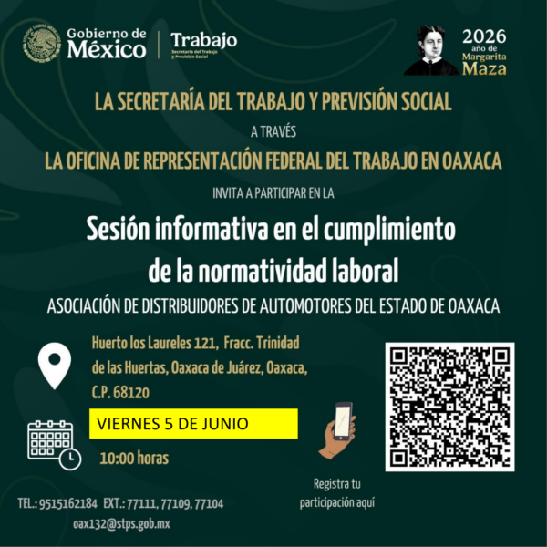 invitación PLATICA STPS-reagendada Sesión informativa sobre cumplimiento de la normatividad laboral – Registro gratuito
