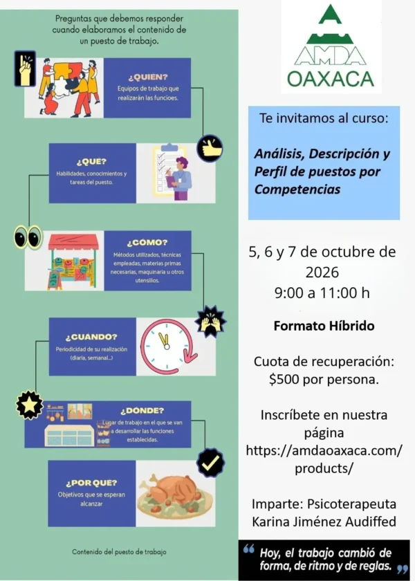Curso: Análisis, Descripción y Perfil de Puestos por Competencias